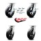 Service Caster 8 Inch Kingpinless Rubber on Steel Wheel Caster Swivel Locks 2 Brakes SCC, 4PK SCC-KP30S820-RSR-SLB-BSL-2-BSL-2 - alternate 6